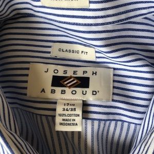 Joseph Abboud dress shirt navy stripe
